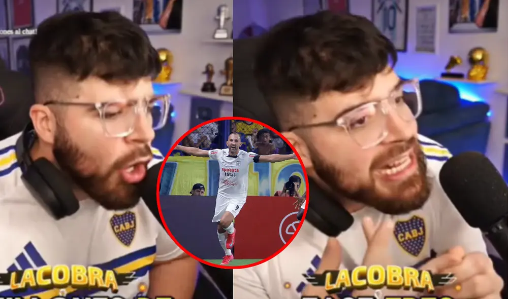 El streamer argentino explotó en vivo tras la eliminación de Boca ante Alianza en la Copa Libertadores Foto: composición LR/TikTok/@Alexis_v7