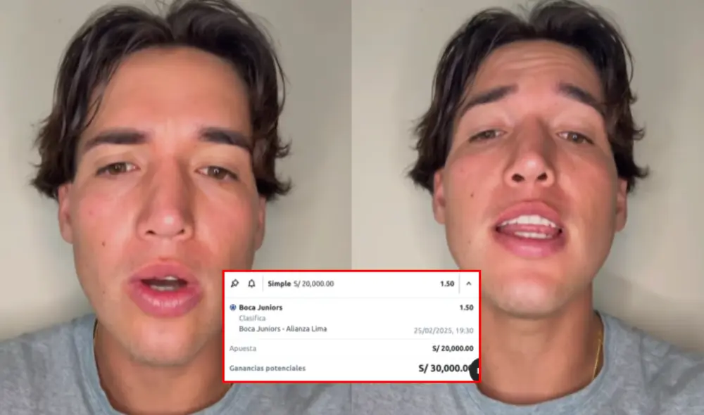 El joven influencer perdió sus S/20.000 luego de que Alianza eliminara a Boca en la Copa Libertadores. Foto: composición LR/Instagram/@alonbets1