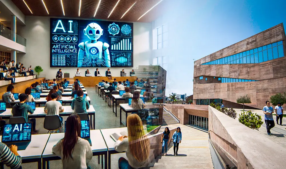 Cursos con IA en universidades deben ser incorporados para evitar que estudiantes estén en desventaja al ingresar al mercado laboral, según proyecto de ley. Foto: composición de Gerson Cardoso/La República/PUCP Cursos con IA en universidades deben ser incorporados para evitar que estudiantes estén en desventaja al ingresar al mercado laboral, según proyecto de ley. Foto: composición de Gerson Cardoso/La República/PUCP
