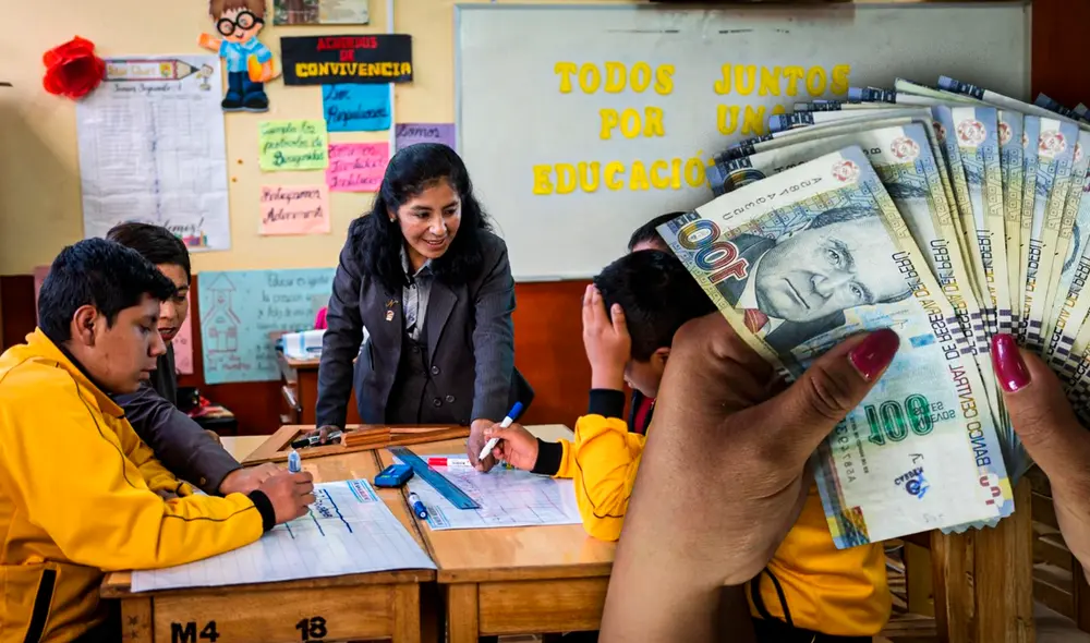 Asignaciones a docentes y auxiliares se entregarán desde marzo de 2025. Foto: composición de Gerson Cardoso/La República/Andina Asignaciones a docentes y auxiliares se entregarán desde marzo de 2025. Foto: composición de Gerson Cardoso/La República/Andina