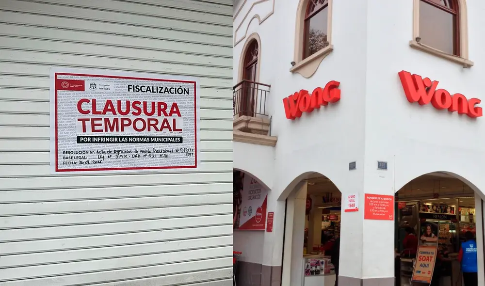 Vecinos se encuentran indignados tras clausura de Wong. Foto: Epicentro tv / difusión