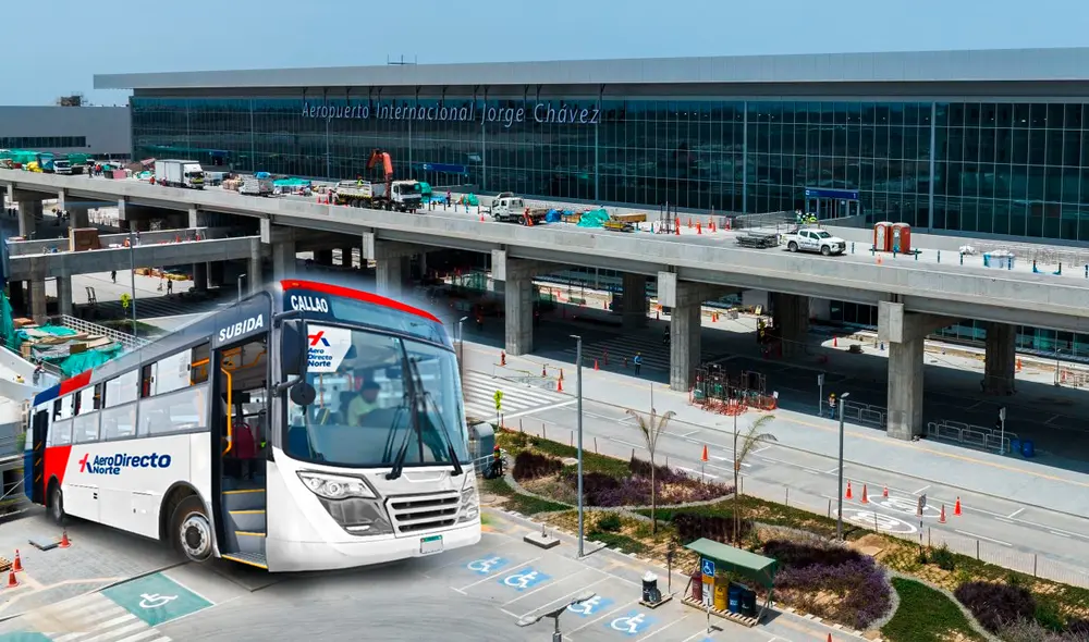Pasajeros que ingresen al nuevo Aeropuerto Jorge Chávez podrán optar por el bus de transporte público: AeroDirecto. Foto: Composición LR/Andina.