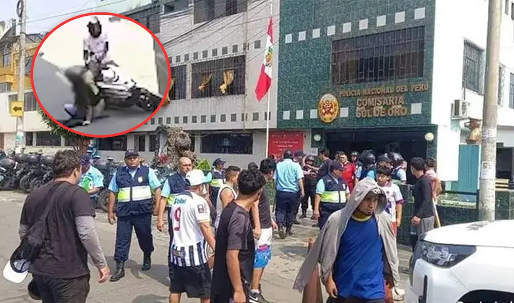 Luego del robo frustrado, vecinos de la zona capturaron al delincuente y quemaron su motocicleta en una cancha de fútbol. Foto: composición LR/captura de pantalla/difusión. Luego del robo frustrado, vecinos de la zona capturaron al delincuente y quemaron su motocicleta en una cancha de fútbol. Foto: composición LR/captura de pantalla/difusión.