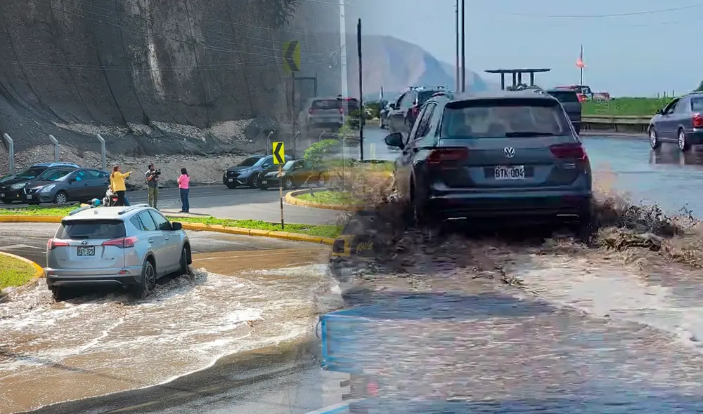 La inundación sigue afectando al tramo que va desde San Miguel hasta Chorrillos. Foto: composición LR La inundación sigue afectando al tramo que va desde San Miguel hasta Chorrillos. Foto: composición LR