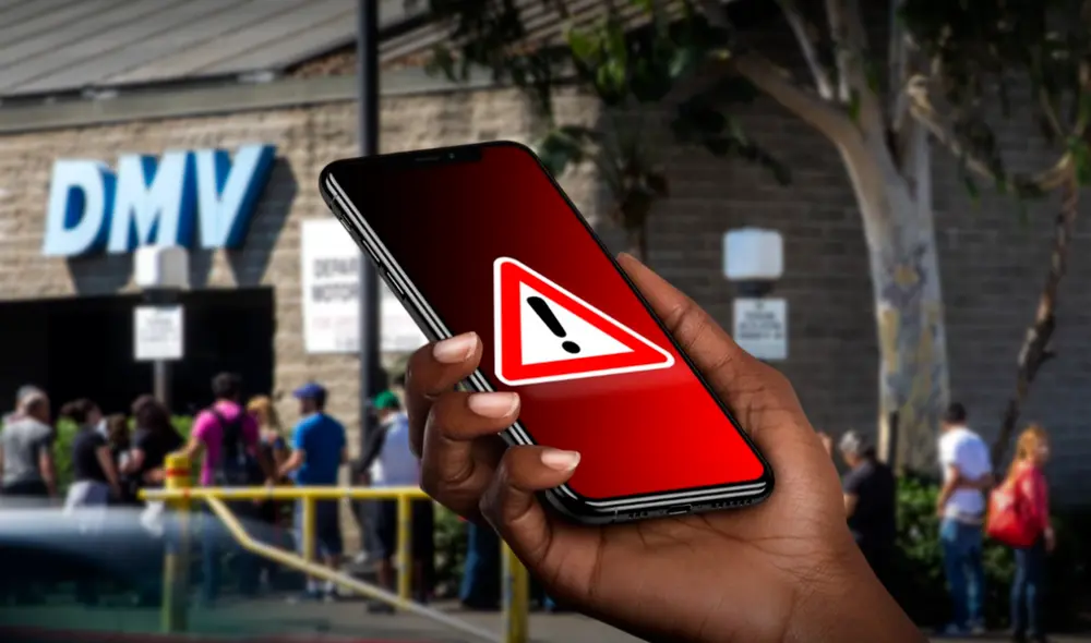 DMV recomienda cómo evitar ser estafado con los mensajes falsos en tu celular. Foto: composición LR/El País