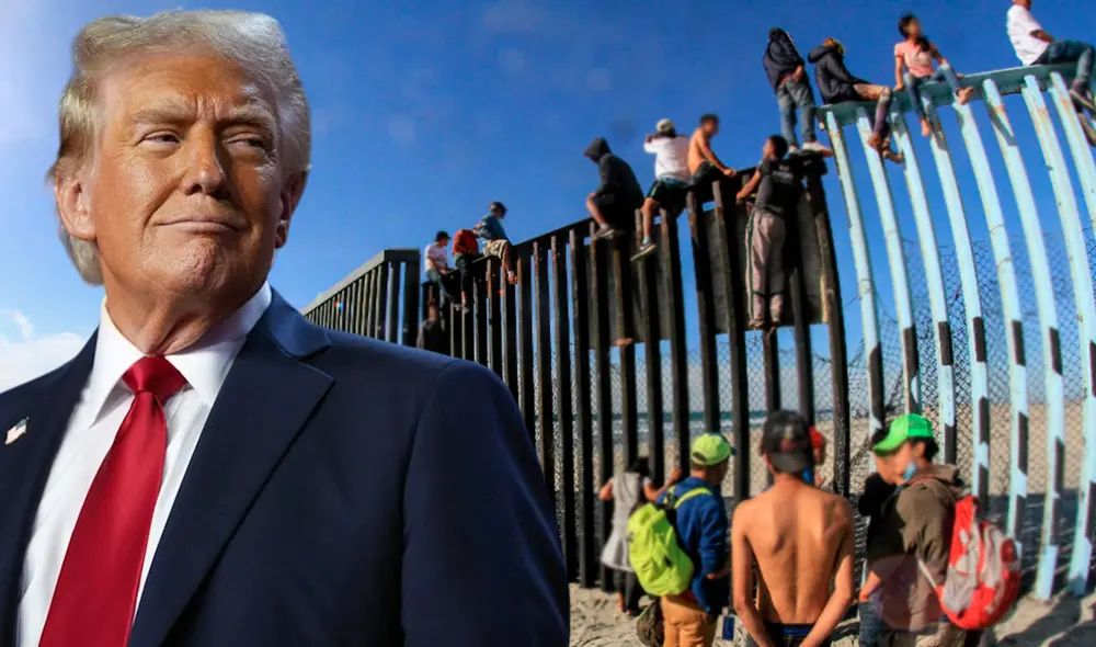Trump implementó medidas estrictas de control migratorio, que incluyen un registro obligatorio para personas mayores de 14 años. Foto: Composición LR.