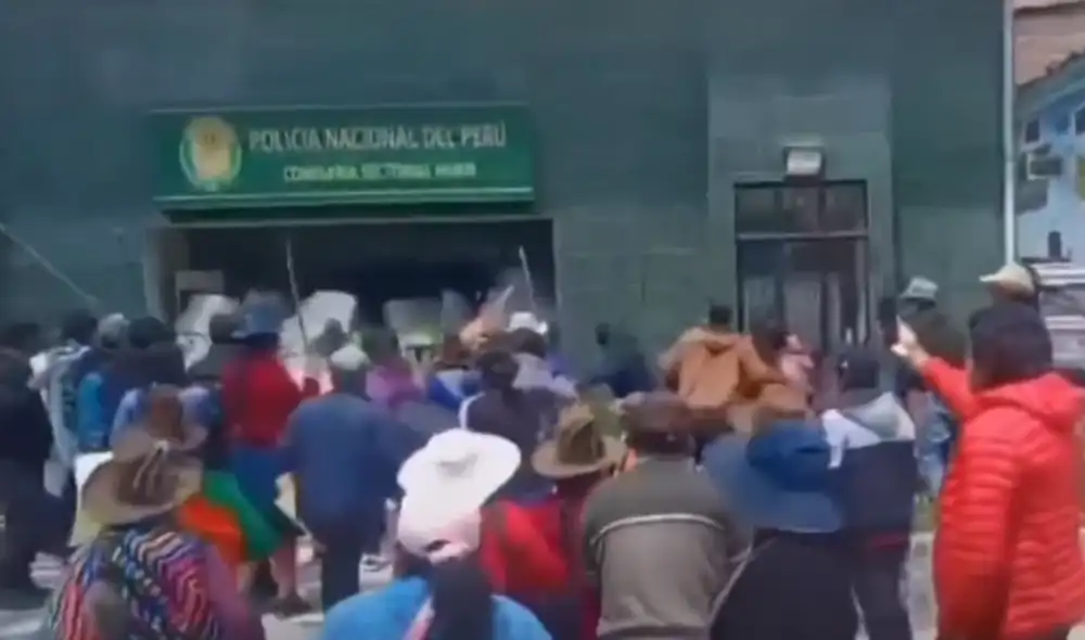 La Policía Nacional tuvo que reforzar la seguridad en la zona. Foto: captura/atv