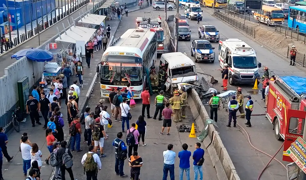 El accidente de tránsito generó un intenso tráfico en la zona. Foto: difusión