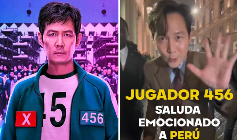 Lee Jung-jae, el actor de 'El juego del calamar', sorprendió a fanáticas peruanas con un saludo en español. Foto: composición LR Lee Jung-jae, el actor de 'El juego del calamar', sorprendió a fanáticas peruanas con un saludo en español. Foto: composición LR