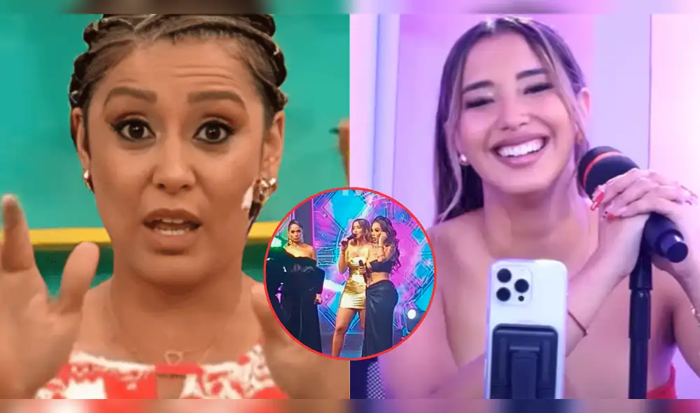 Karla Tarazona critica a Xiomy Kanashiro por su actitud en su nuevo programa. Foto: Composición LR/Panamericana/YouTube