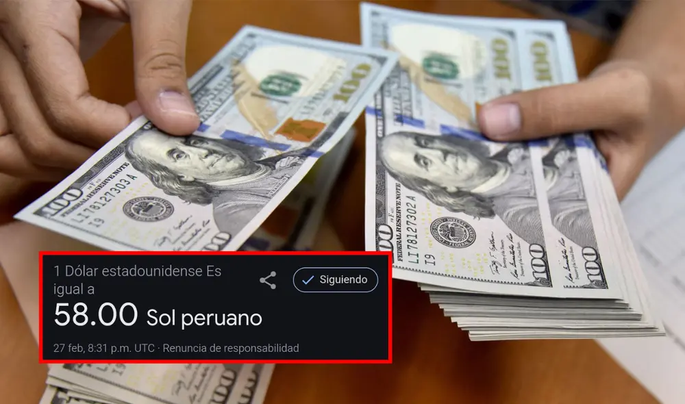 El error de Google en el tipo de cambio se dio en la mañana del jueves 27 de febrero. Foto: composición LR/Andina