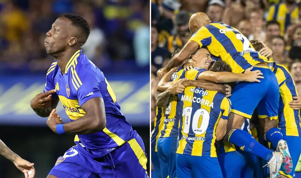 Boca Juniors se ubica en el cuarto lugar del grupo A del torneo argentino, mientras que Rosario Central lidera el grupo B. Foto: composición LR/AFP/Rosario Central