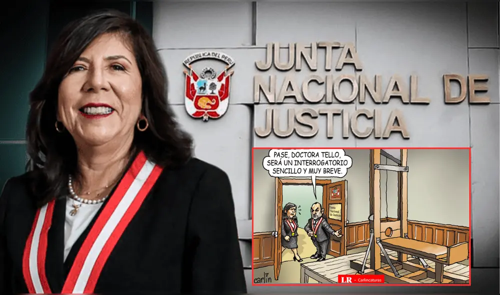 Carlos Tovar retrata la presión sobre Janet Tello por proceso disciplinario interpuesto por la JNJ. | Composición LR. Carlos Tovar retrata la presión sobre Janet Tello por proceso disciplinario interpuesto por la JNJ. | Composición LR.