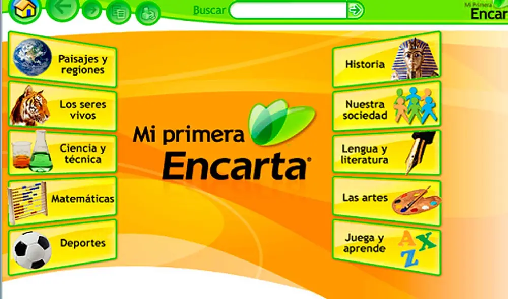 Mi primera Encarta era una versión exclusiva para niños. Foto: Internet