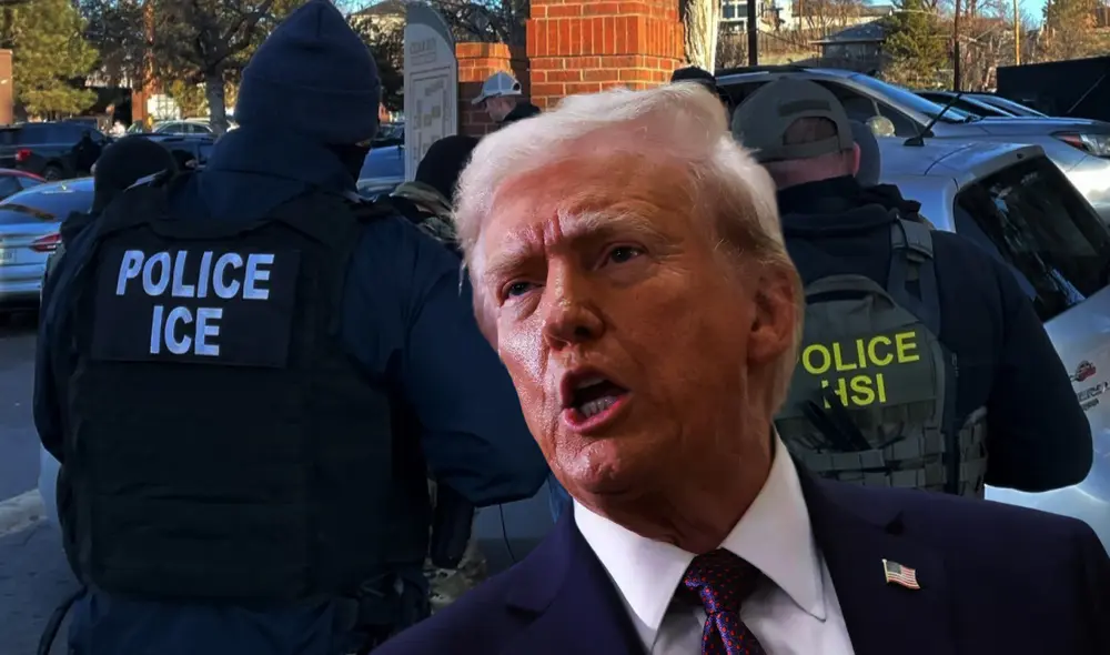 La administración de Donald Trump ha implementado un registro obligatorio para inmigrantes indocumentados en Estados Unidos. Foto: composición LR/ AFP/ El País UY