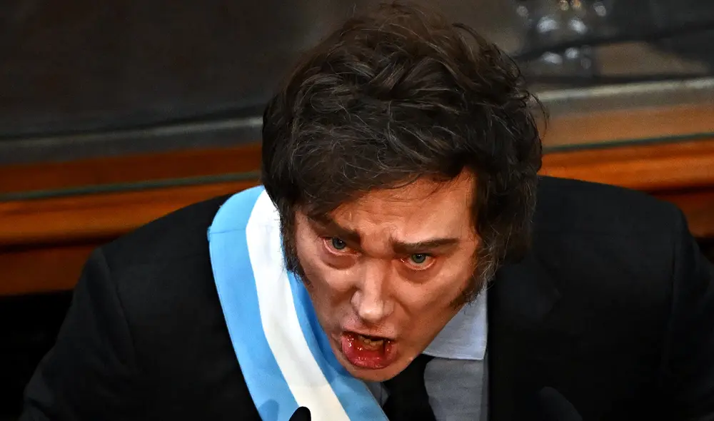 Javier Milei también criticó el Mercosur y propuso reformas en el sistema judicial y laboral. Foto: AFP.