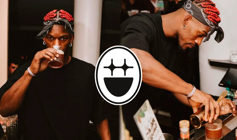 Jimmy Butler en la activación de BIGFACE y Bacardí. Foto: composición LR/ Instagram: Jimmy Butler