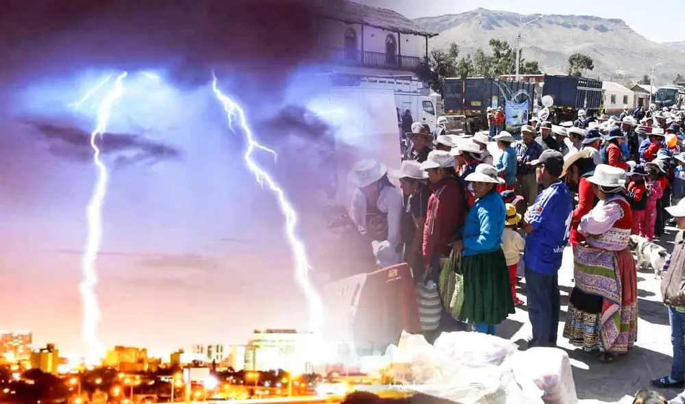 Rayos y lluvia se registra en Huancavelica. Foto: composición LR/Andina Rayos y lluvia se registra en Huancavelica. Foto: composición LR/Andina