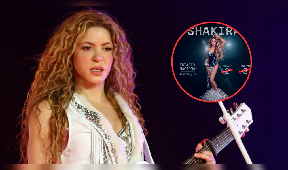 Shakira suspendió su show en el Estadio Nacional de Santiago debido a problemas técnicos. Foto: Composición LR/Difusión