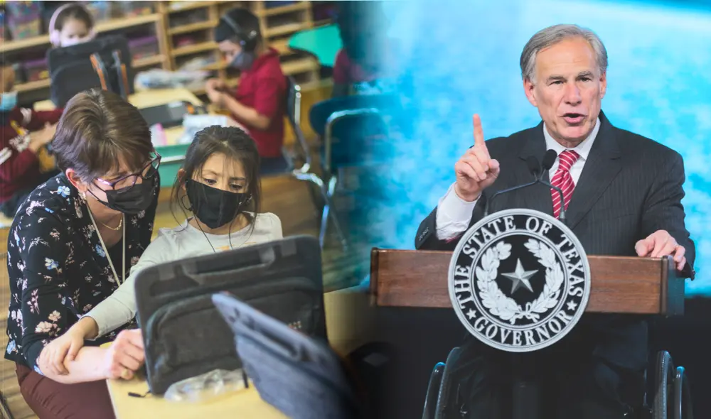Vouchers escolares, el nuevo plan que propone el gobernador de Texas, Greg Abbott. Foto: composición LR/EFE
