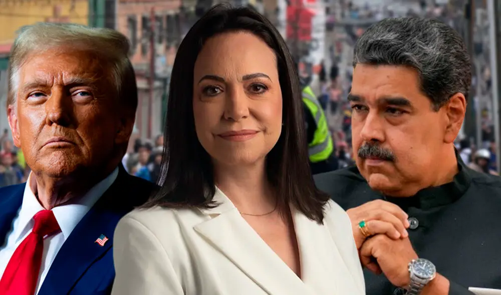 Corina Machado, líder opositora venezolana, pidió "mayor presión" contra la dictadura de Nicolás Maduro. Foto: Composición LR. Corina Machado, líder opositora venezolana, pidió "mayor presión" contra la dictadura de Nicolás Maduro. Foto: Composición LR.