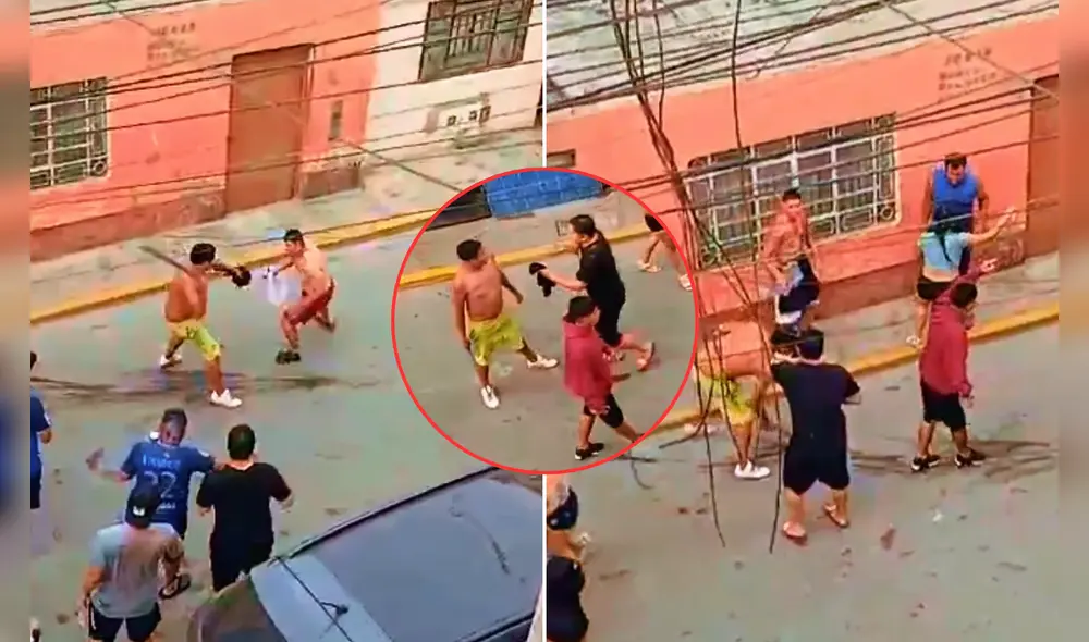 Hombres generaron disturbios en plena vía pública durante celebración. Foto: Difusión