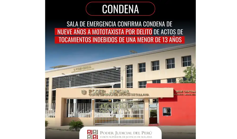 Tras ser denunciado, la policía lo detuvo horas más tarde. La sentencia contempla una reparación civil de mil soles a favor de la víctima. Fuente:Difusión.