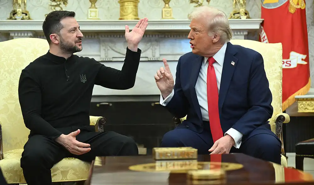 En un encuentro tenso, Rusia acusa a Zelensky de querer prolongar la guerra. Dmitry Peskov critica la falta de habilidades diplomáticas del presidente ucraniano tras su visita a la Casa Blanca. Foto: AFP
