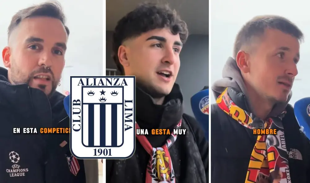 Tres hinchas del Atlético de Madrid se refirieron a la histórica eliminación de Boca Juniors a manos de Alianza Lima. Foto: captura TikTok/Dieguito 2.0