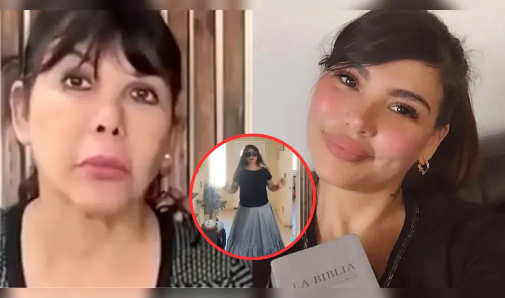 Angie Jibaja se ha bautizado como Testigo de Jehová en Chile. Foto: Composición LR/Willax/Facebook