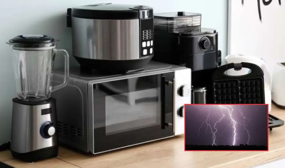Durante una tormenta eléctrica, es recomendable desenchufar ciertos electrodomésticos para evitar daños por sobretensiones o cortes de energía. Foto: composición LR/Semana.com/Candela Durante una tormenta eléctrica, es recomendable desenchufar ciertos electrodomésticos para evitar daños por sobretensiones o cortes de energía. Foto: composición LR/Semana.com/Candela