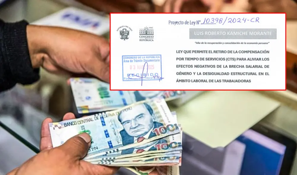 Otro proyecto de ley para el retiro del 100% de la CTS hasta 2026. Foto: composición LR/Andina/Captura de pantalla