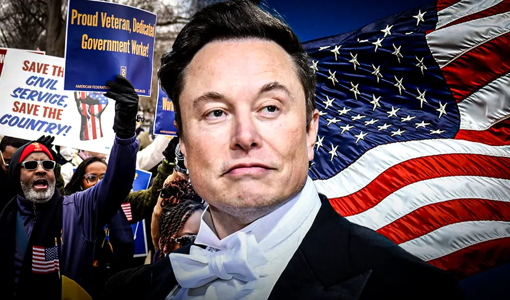 El equipo del Departamento de Eficiencia Gubernamental (DOGE) de Elon Musk está utilizando inteligencia artificial para guiar sus decisiones de reducción de costos. Foto: composición de Gerson Cardoso/LR/BBC News/AARP/El País