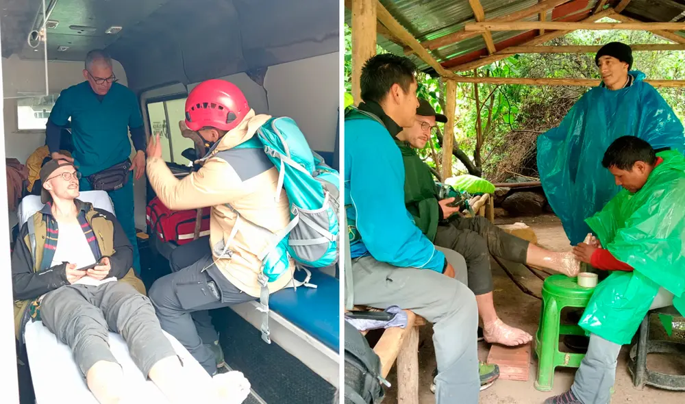 El turista eludió los controles y las advertencias para ingresar al Camino Inca, que se encuentra cerrado por la temporada de lluvias. Foto: composición LR