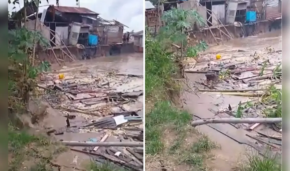 Cientos de casas terminaron destruidas por incremento del río Ucayali. Foto: Canal N