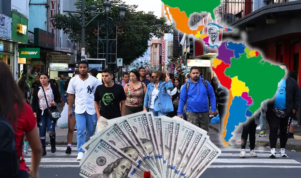 Costa Rica lidera Latinoamérica con el salario promedio más alto de la región, superando los US$ 1.000, mientras que Cuba registra el salario más bajo. Foto: composición LR Costa Rica lidera Latinoamérica con el salario promedio más alto de la región, superando los US$ 1.000, mientras que Cuba registra el salario más bajo. Foto: composición LR