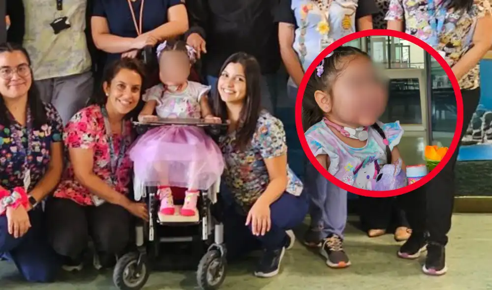 Después de semanas de intensivo tratamiento, Alondra recuperó su capacidad de mover la cabeza, hablar y sonreír. Foto: composición LR/Difusión