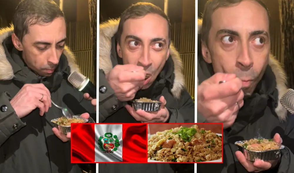 Un joven brasileño probó el chaufa peruano por primera vez en Madrid y se sorprendido por su sabor. Foto: composición LR