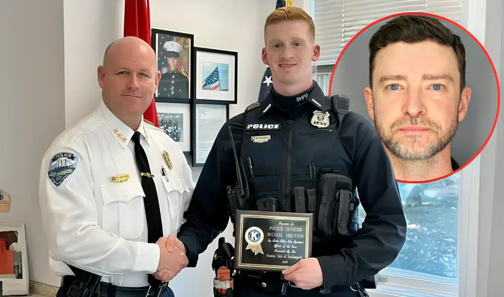 El oficial Michael Arkinson, reconocido como "Policía del Año", fue quien detuvo a Justin Timberlake en Nueva York por conducir bajo los efectos del alcohol. Foto: composición LR/EFE El oficial Michael Arkinson, reconocido como "Policía del Año", fue quien detuvo a Justin Timberlake en Nueva York por conducir bajo los efectos del alcohol. Foto: composición LR/EFE