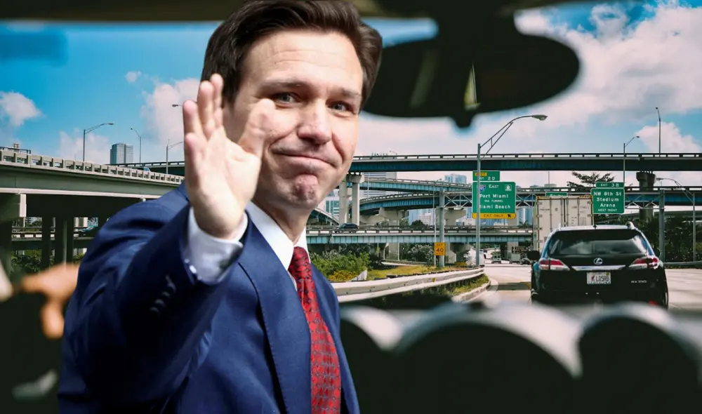 Ron DeSantis aprobó una nueva medida donde los conductores de Florida pueden recibir sanciones si incumplen esta norma. Foto: composición LR/France 24