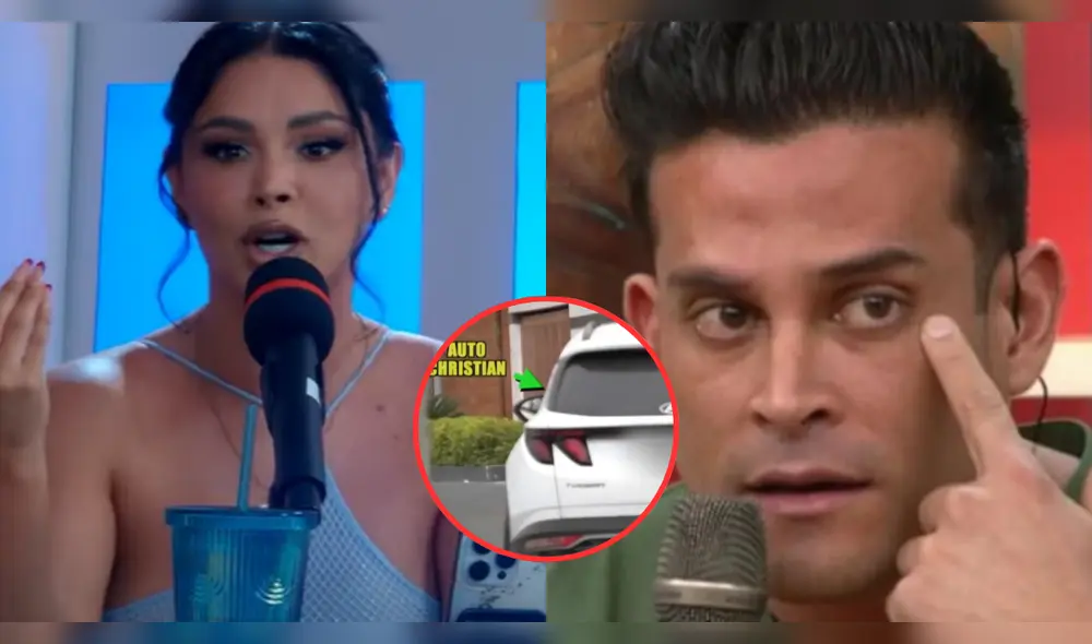 Pamela Franco recordó con ironía el ampay de Christian Domínguez en el "auto rana". Foto: Composición LR/YouTube/ATV