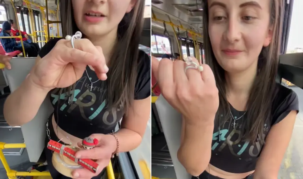 La mujer explicó en la entrevista que reconoce al bus de TransMilenio por su placa y número de serie. Foto: captura de video/TikTok/JoseRamirezr1.