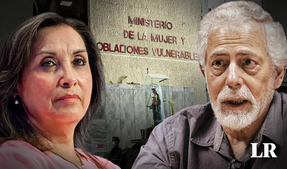 Boluarte usa al MIMP para denunciar a Gorriti tras criticar su defensa al ministro Santiváñez. El Ministerio de la Mujer solicita a la Fiscalía una investigación contra el periodista. | Composición: Jazmín Ceras / La República.