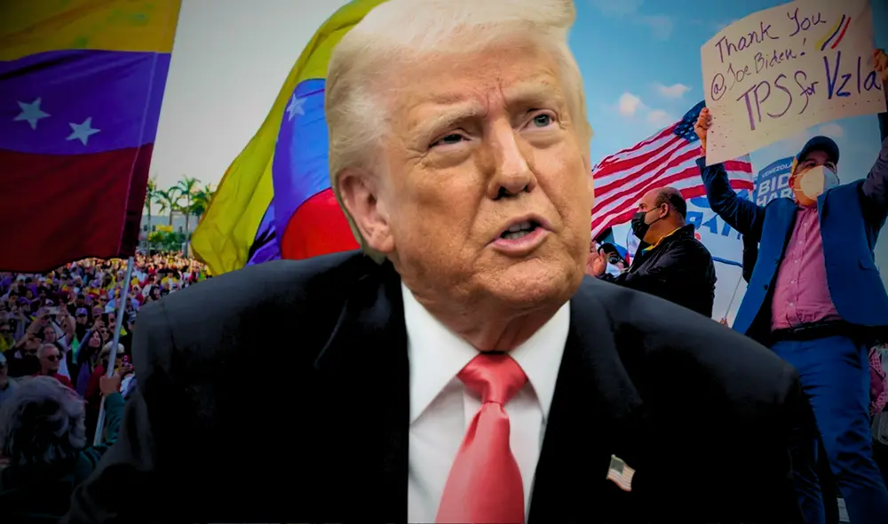 La eliminación del TPS para inmigrantes venezolanos responde a las nuevas políticas migratorias de Donald Trump. Foto: composición LR/AFP/EFE