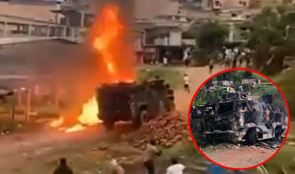 Un ataque en Cauca dejó vehículos incendiados y varios militares secuestrados por el GAOR Carlos Patiño. Foto: composiónLR/X/SALVARANM Un ataque en Cauca dejó vehículos incendiados y varios militares secuestrados por el GAOR Carlos Patiño. Foto: composiónLR/X/SALVARANM