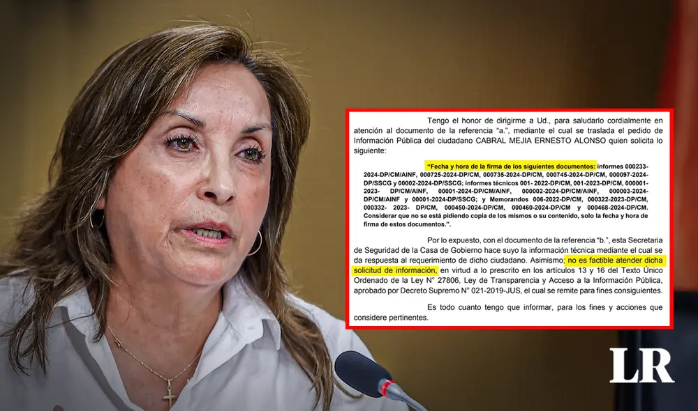 Segun la denuncia, el Gobierno de Boluarte habría perpetrado una red entre funcionarios para evitar entregar información | Composición: Jazmín Ceras / Foto: LR. Segun la denuncia, el Gobierno de Boluarte habría perpetrado una red entre funcionarios para evitar entregar información | Composición: Jazmín Ceras / Foto: LR.