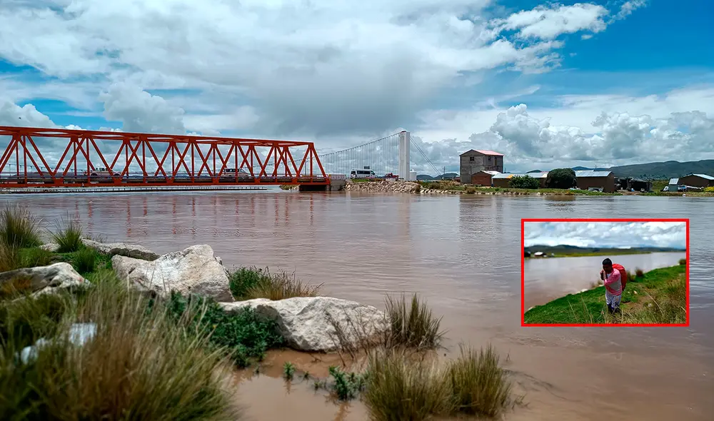 Cauda del río Coata creció tras las intensas lluvias. Créditos: Liubomir Fernández / La República Cauda del río Coata creció tras las intensas lluvias. Créditos: Liubomir Fernández / La República