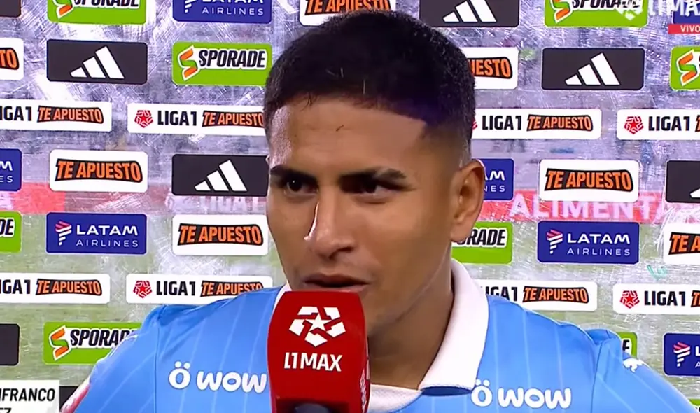 Por primera vez en esta temporada, Gianfranco Chávez jugó los 90 minutos de un partido con Sporting Cristal. Foto: captura de L1 Max