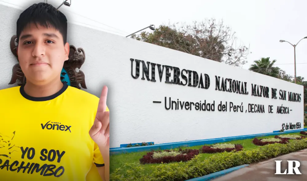 Jhan Paul ingresó en primer puesto a la UNMSM en su primer intento. Foto: composición LR/UNMSM/Academia Vonex