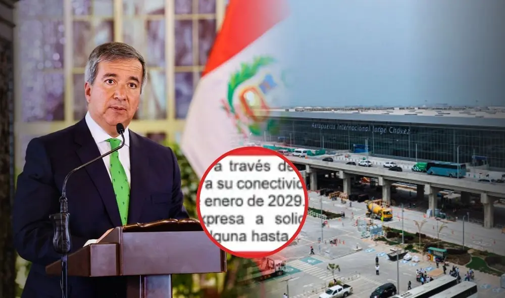 Puente de acceso al nuevo Aeropuerto Jorge Chávez se entregaría en 2029, pese a que MTC señaló que estaría listo en 2027. Foto: composición LR/Andina/GOB Puente de acceso al nuevo Aeropuerto Jorge Chávez se entregaría en 2029, pese a que MTC señaló que estaría listo en 2027. Foto: composición LR/Andina/GOB